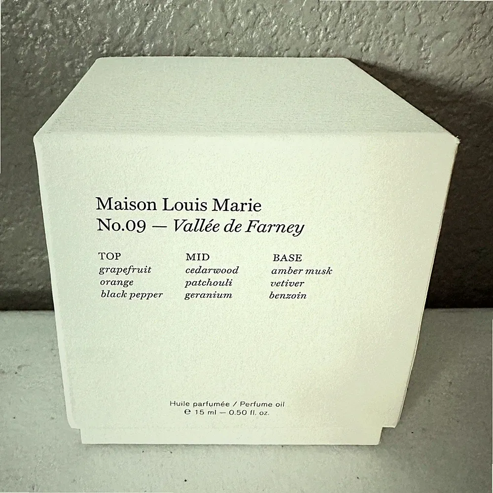 Maison Louis Marie Perfume Oil No.09 Vallee de Farney 0.5 oz / 15 ml New in Box