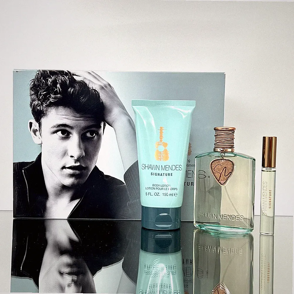 Shawn Mendes SIGNATURE Perfume 3pc Set 3.4oz EDP +10ml ROLLERBALL +5oz B/L (A49